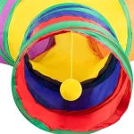 اسباب بازی تونل گربه دارای 3 راه رنگین کمانی ابعاد 80x30 سانتی متر - Image 4