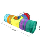اسباب بازی تونل گربه دارای 3 راه رنگین کمانی ابعاد 80x30 سانتی متر - Image 7