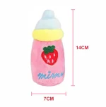اسباب بازی سگ دارای سوت مدل شیشه شیر از جنس پولیشی نرم ابعاد 14X7 سانتی متر - Image 2
