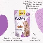 تشویقی گربه بالغ جیم کت طعم اردک وزن 60 گرم GimCat Nutri Pockets - Image 4