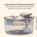 آبخوری اتوماتیک گربه مدل wf007L حاوی فیلتر و ظرفیت 4 لیتر (وارداتی) Automatic Pet Water Fountain - Image 2