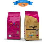 غذای خشک توله سگ وودو مدل پاپی طعم مرغ و ماهی و برنج وزن 3 کیلوگرم VooDoo