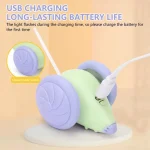 اسباب بازی رباتیک و هوشمند گربه مدل موش با دم و بینی LED دار ابعاد 9x5/5 سانتی متر - تصویر 4