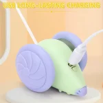 اسباب بازی رباتیک و هوشمند گربه مدل موش با دم و بینی LED دار ابعاد 9x5/5 سانتی متر - تصویر 7